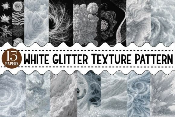 Download White Glitter Texture Pattern Bundle - White glitter Collection