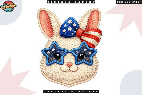 Download Patriotic Bunny Crochet Yarn Faux PNG - Premium Resources