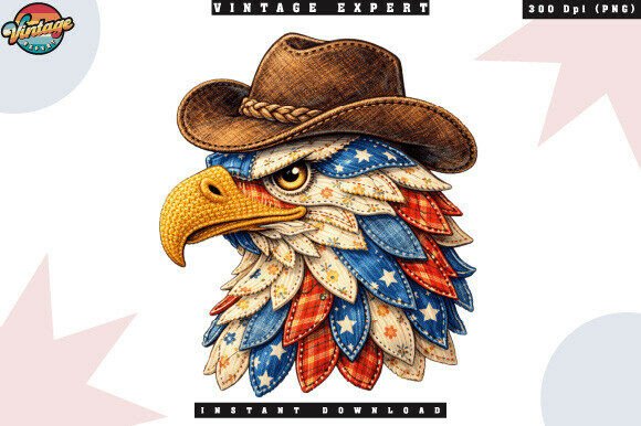 Download Denim Patch Eagle Crochet Yarn Faux PNG - Premium Resources